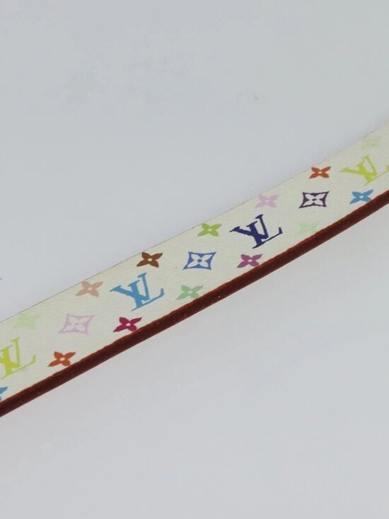 LOUIS VUITTON Monogram Multicolor Ceinture Carre Belt White M9270U LV Auth MY153 main image 5